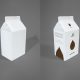 نمونه طراحی بسته بندی پاکت شیر