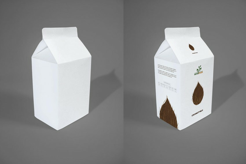 نمونه طراحی پاکت شیر